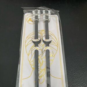 Pearl and rhinestone Chinese hairpins